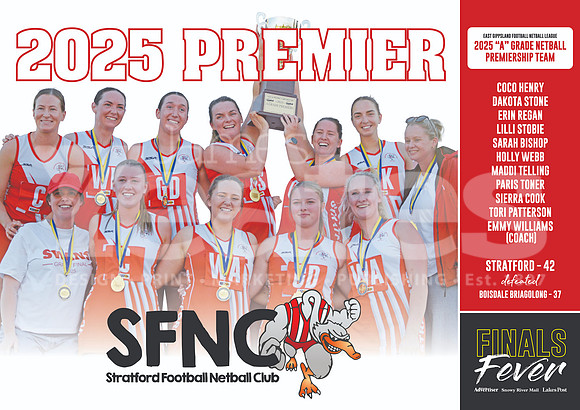 EGFNL Netball Poster